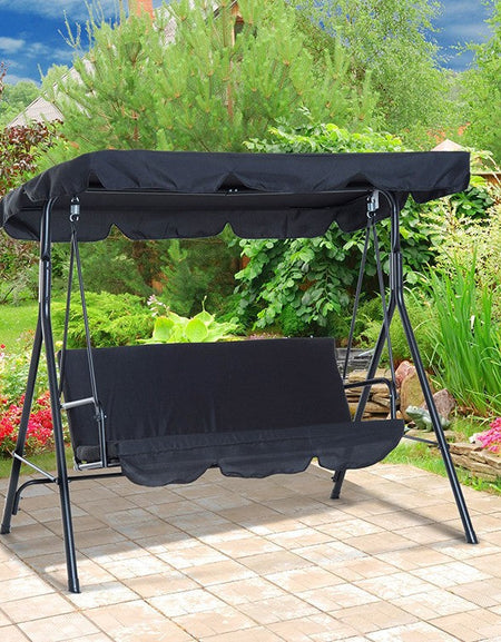 3-Seat Garden Patio Hanging Chair Cover Waterproof Sun Protection Swing Dust Cover Outdoor