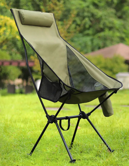 New Outdoor Ultra Light Aluminum Alloy Folding Portable Raised Backrest Fishing Leisure