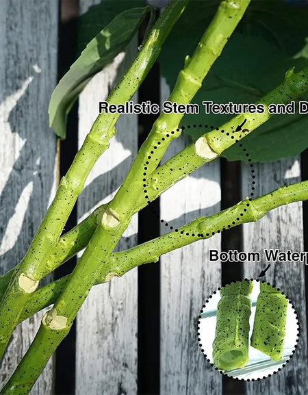 Hydrangea Artificial Flowers Real Touch Latex 19 inch Large Hydrangea for Home Decoration