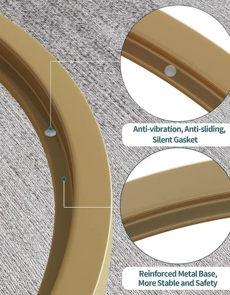 Small Glass Coffee Table Round Gold Coffee Table for Small Modern  Table with Gold Frame for Living