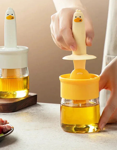 Silicone Bottle Kitchen Pancake Baking Silicone Brush Heat-resistant Glass Oil Brush Bottle Bread