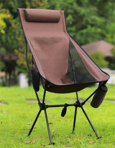 New Outdoor Ultra Light Aluminum Alloy Folding Portable Raised Backrest Fishing Leisure