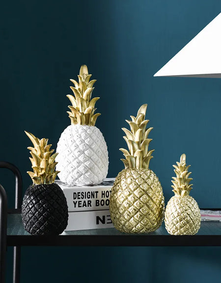 Style Resin Gold Pineapple Home Decor Cabinet Window Display Craft luxurious Table Home Decoration
