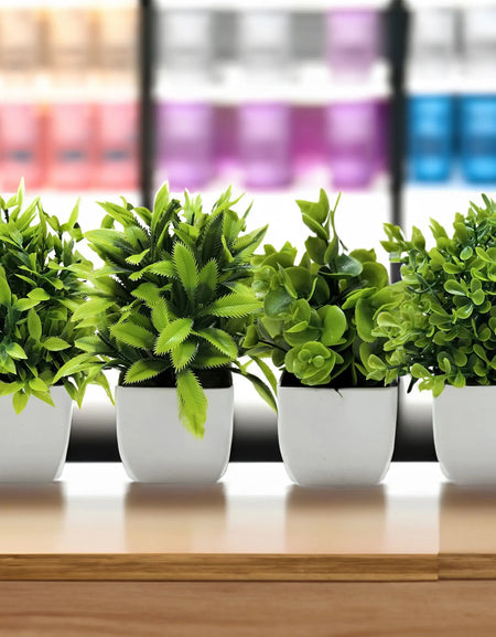 Tree Window Sill Office Table Desktop Decoration Plastic Garden Fake Plant Potted Home Decor