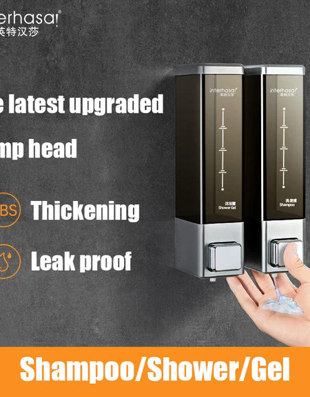 Wall Soap Dispenser Shower Dispenser Chrome Finish Square Liquid Soap Bottle Bathroom Accessories