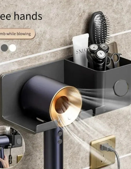 Hair Dryer Holder Home Bathroom Wall Stand Hair Dryer/Toothbrush/Comb/Toothpaste