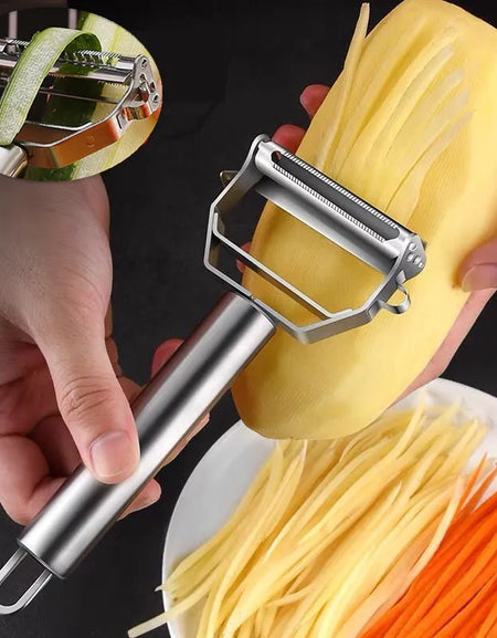 Kitchen Vegetable Peeler Stainless Steel Melon Planer Double-Head Peeler Fruit And Vegetable Peeler