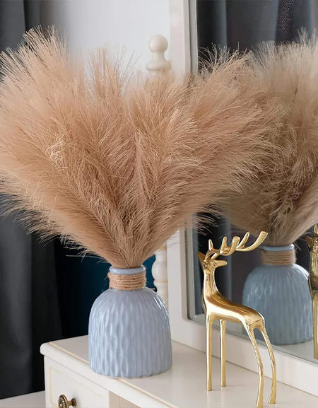 Artificial Fluffy Pampas Grass Bouquet Wedding Party Decoration Flowers Room Home Decor Flower